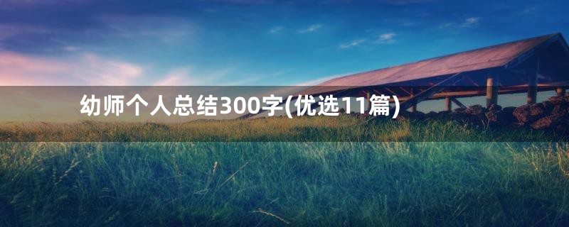 幼师个人总结300字(优选11篇)
