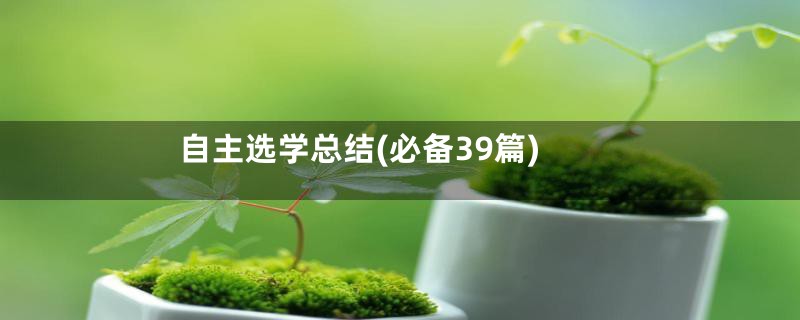 自主选学总结(必备39篇)