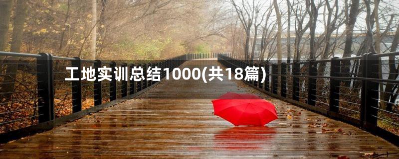 工地实训总结1000(共18篇)