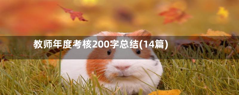 教师年度考核200字总结(14篇)