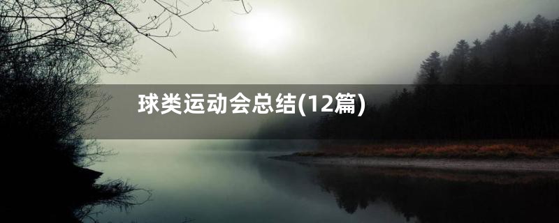球类运动会总结(12篇)
