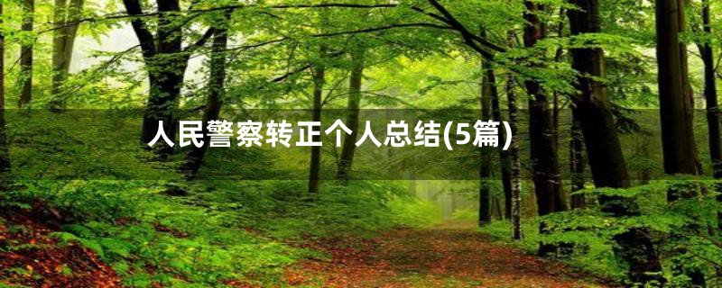 人民警察转正个人总结(5篇)