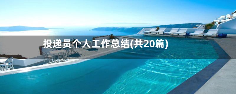 投递员个人工作总结(共20篇)