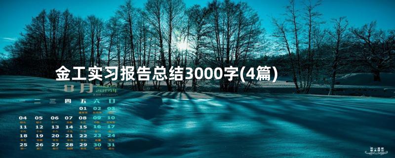 金工实习报告总结3000字(4篇)