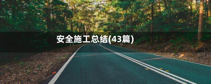 安全施工总结(43篇)