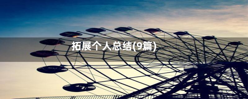 拓展个人总结(9篇)