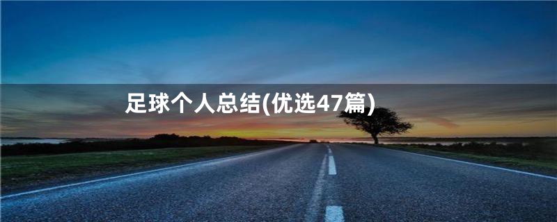 足球个人总结(优选47篇)