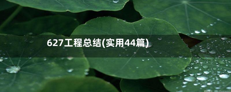 627工程总结(实用44篇)