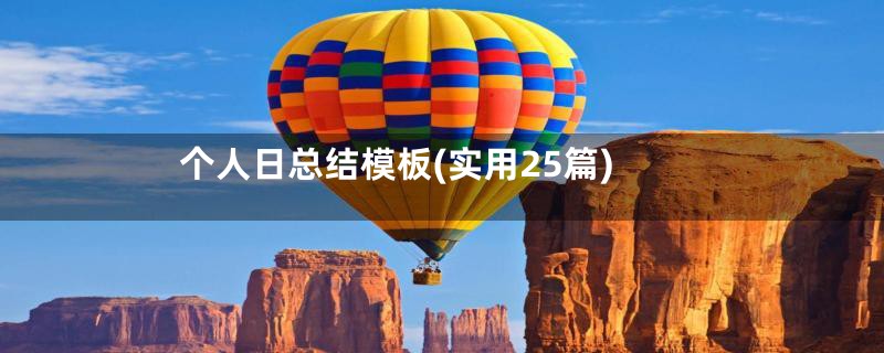 个人日总结模板(实用25篇)