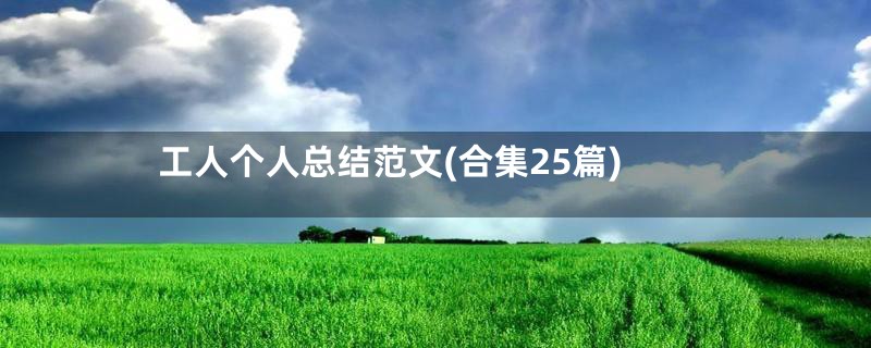 工人个人总结范文(合集25篇)