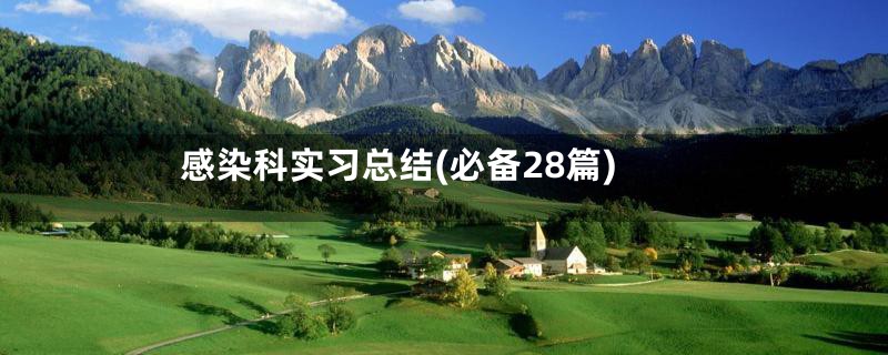 感染科实习总结(必备28篇)