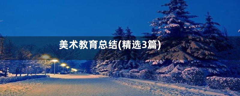 美术教育总结(精选3篇)