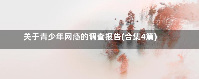 关于青少年网瘾的调查报告(合集4篇)