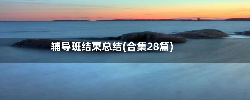 辅导班结束总结(合集28篇)