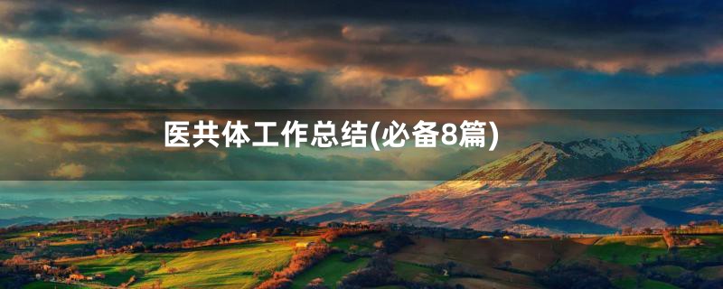 医共体工作总结(必备8篇)