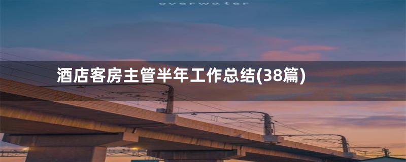 酒店客房主管半年工作总结(38篇)