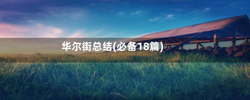 华尔街总结(必备18篇)
