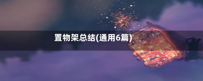 置物架总结(通用6篇)