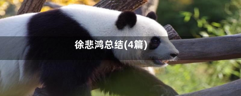 徐悲鸿总结(4篇)