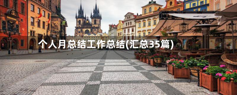 个人月总结工作总结(汇总35篇)