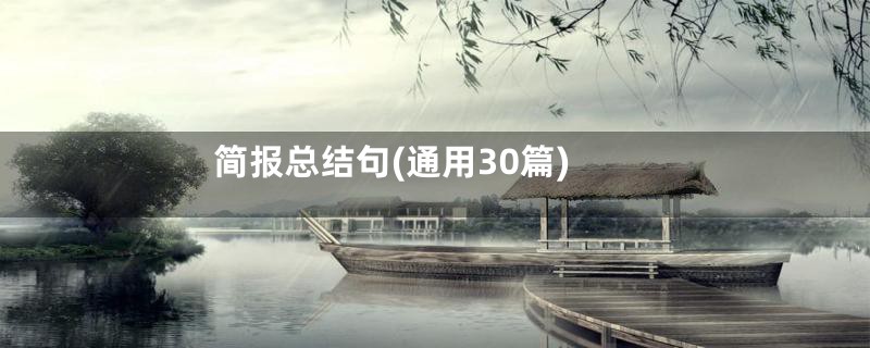 简报总结句(通用30篇)