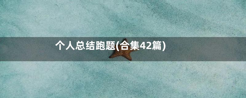 个人总结跑题(合集42篇)