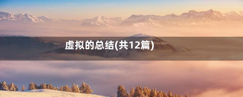 虚拟的总结(共12篇)
