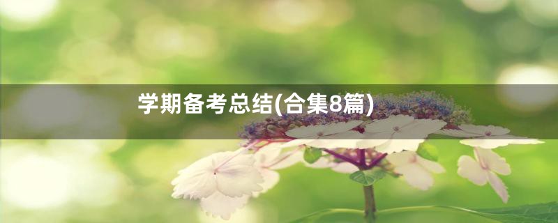 学期备考总结(合集8篇)