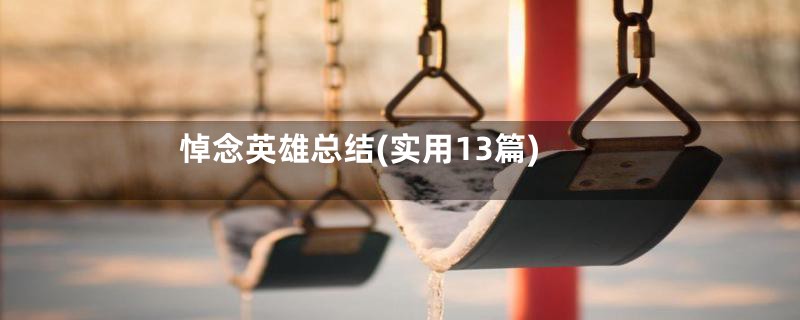 悼念英雄总结(实用13篇)