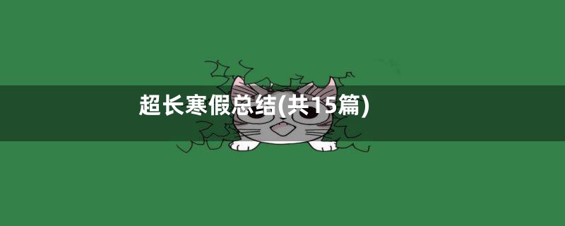 超长寒假总结(共15篇)