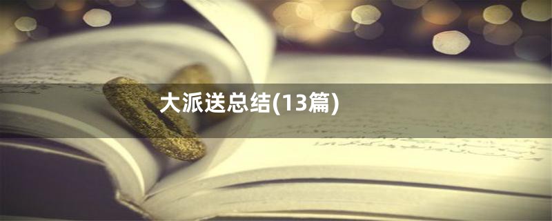 大派送总结(13篇)