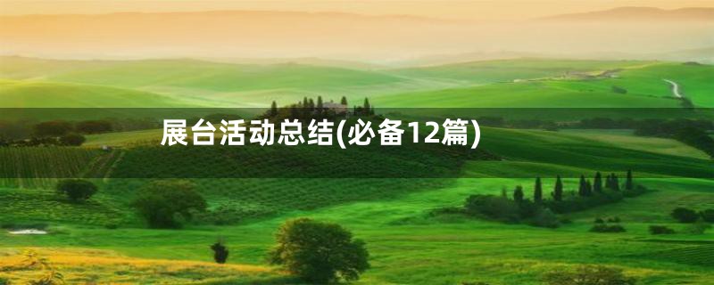 展台活动总结(必备12篇)