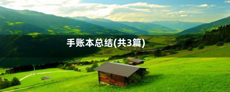 手账本总结(共3篇)