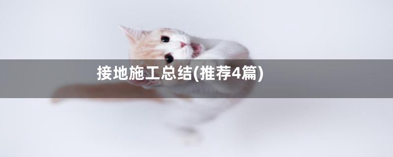 接地施工总结(推荐4篇)