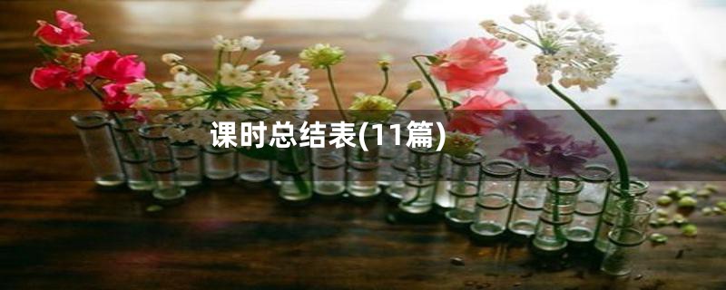 课时总结表(11篇)