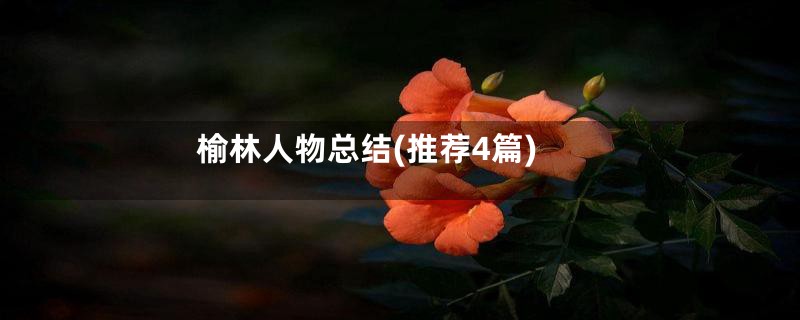 榆林人物总结(推荐4篇)
