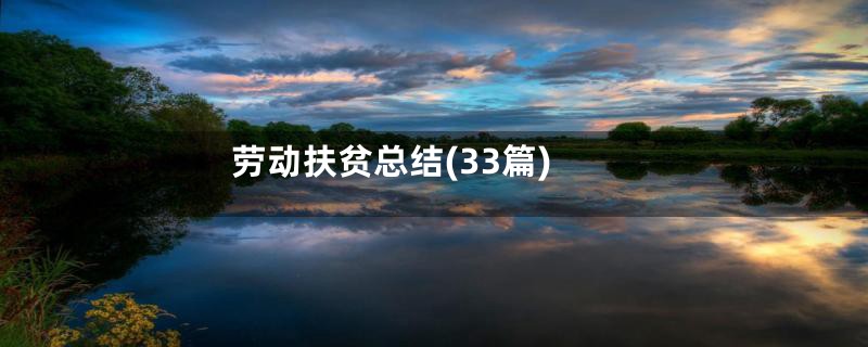 劳动扶贫总结(33篇)