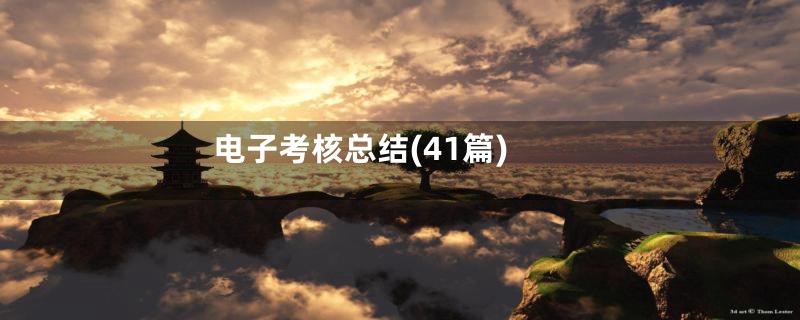 电子考核总结(41篇)
