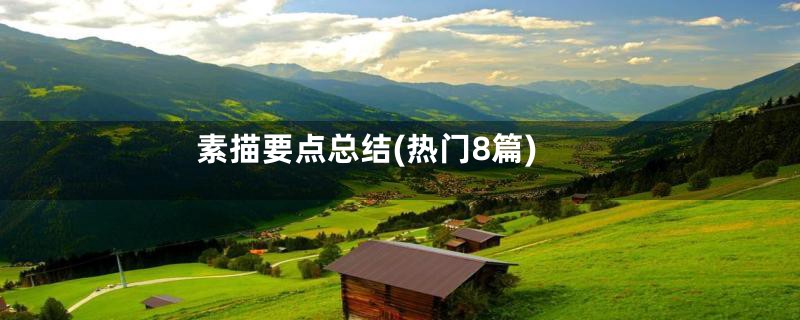 素描要点总结(热门8篇)