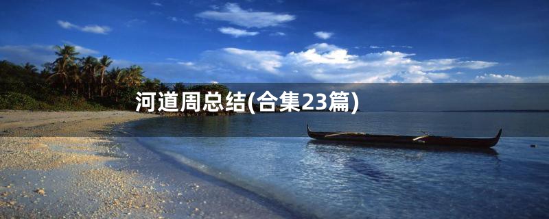 河道周总结(合集23篇)