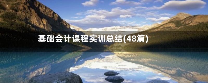 基础会计课程实训总结(48篇)