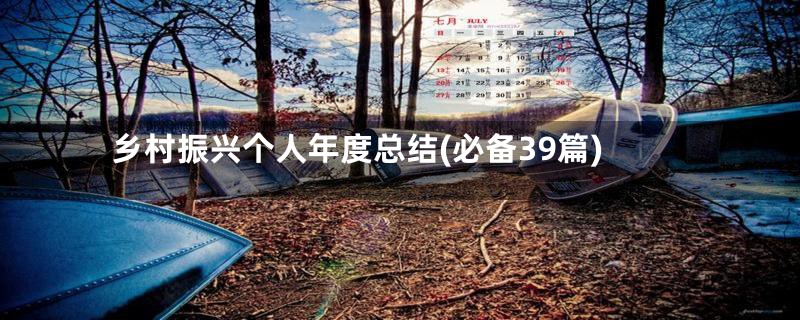 乡村振兴个人年度总结(必备39篇)