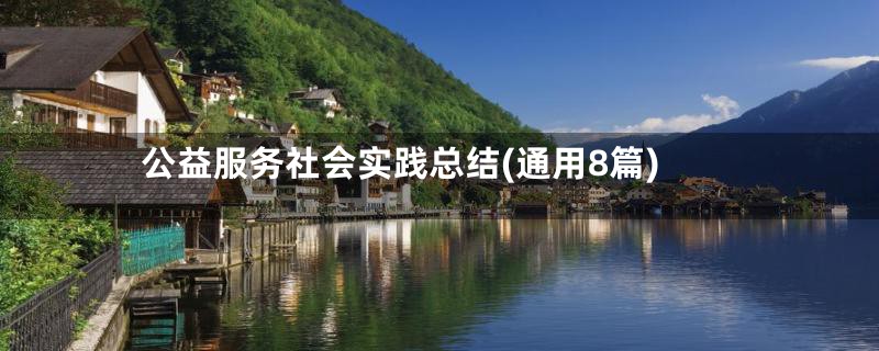 公益服务社会实践总结(通用8篇)
