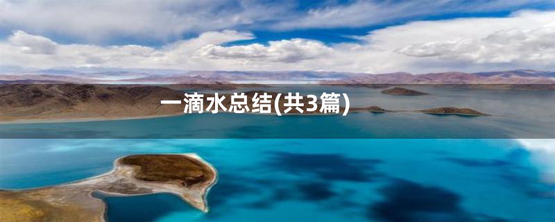 一滴水总结(共3篇)