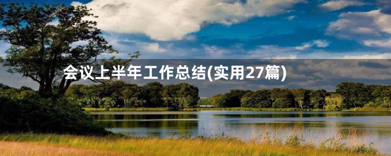 会议上半年工作总结(实用27篇)