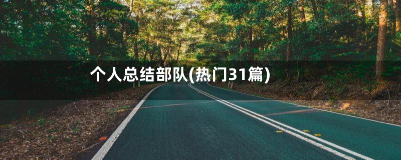 个人总结部队(热门31篇)