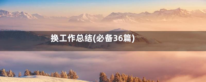换工作总结(必备36篇)