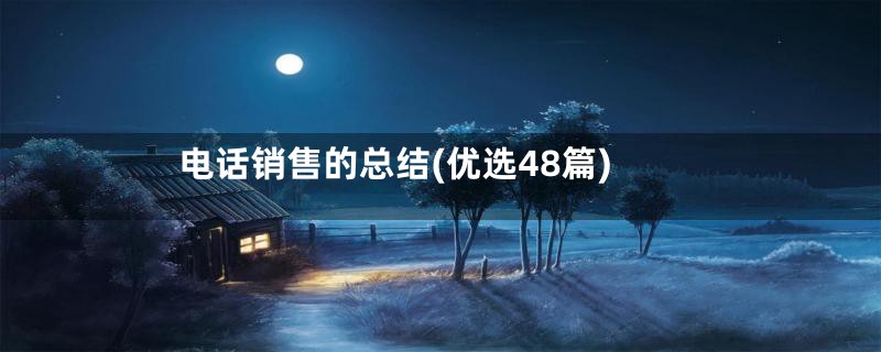 电话销售的总结(优选48篇)