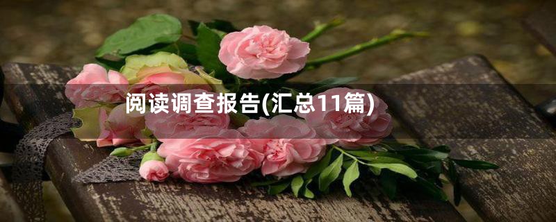 阅读调查报告(汇总11篇)