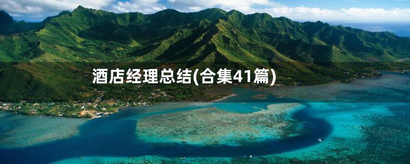 酒店经理总结(合集41篇)